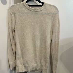 Club Monaco Men's White Crewneck Sweater